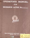 Monarch-Monarch EE, M N & NN, Lathe, Operations Manual 1942-EE-M-N-NN-01